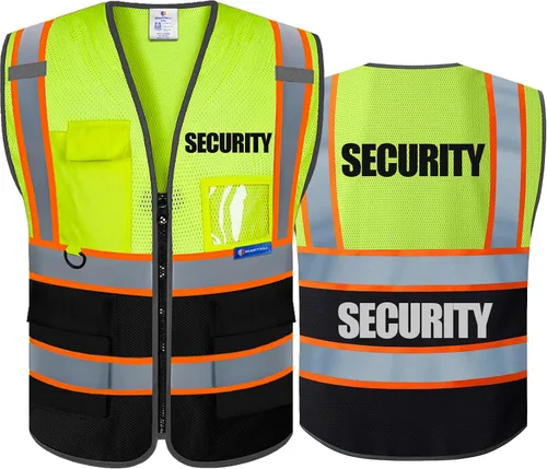 Miniatura 26 de BeautyWill Chaleco de Seguridad con Logo Personalizado Clase 2 Chaleco Reflectante de Alta Visibilidad Chaleco de Construcción Transpirable