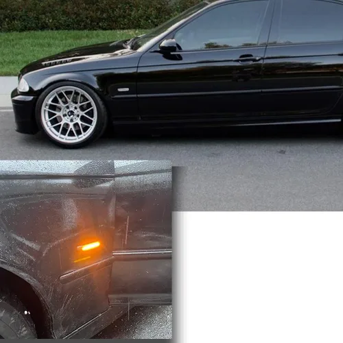 Miniatura 2 de Faros de Marca Lateral de Lente Transparente para BMW E46 1999-2001 Serie 3 Sedán E46 y 1999-2003 Serie 3 Coupé E46 LED Ámbar Delantero Marcador