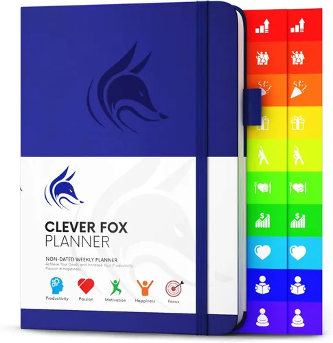 Miniatura 12 de Clever Fox Planificador – Planificador semanal y mensual sin fecha para productividad, gestión del tiempo y objetivos – Diario organizador – A5
