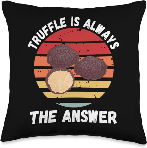 Vintage Truffle Is Always The Answer Truffle Lover Vintage Truffle is Always The Answer Retro Food Lover Throw Pillow, 16x16, Multicolor