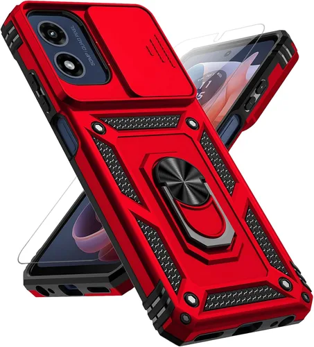 Miniatura 17 de Funda para Moto G 5G 2023 con cubierta deslizante para cámara y protector de pantalla HD [grado militar de 16 pies probada en caídas] Funda Azul