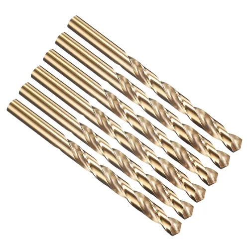 Miniatura 289 de PATIKIL Broca Jobber de 0.039 in, vástago recto M35 cobalto 5% acero de alta velocidad 135° acabado dorado para metal duro de acero inoxidable - 2