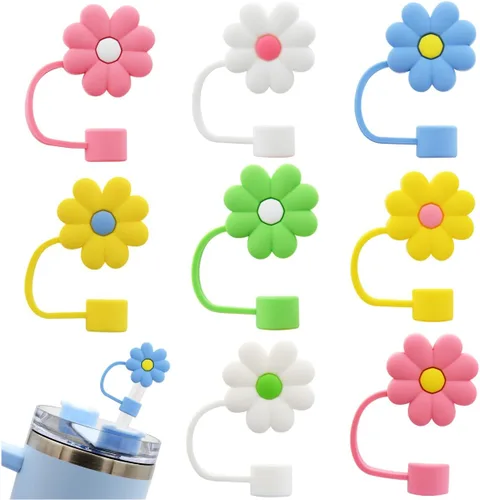 Miniatura 13 de Tapa con pajita para vaso Stanley, tapa de pajita de silicona de 10 mm 0.4 pulgadas, tapas reutilizables para pajitas, cubiertas de punta de pajita