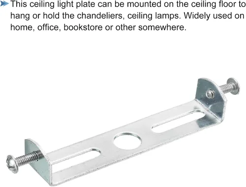 Miniatura 4 de MECCANIXITY Placa de luz de techo 3.150x0.709x0.630 in Soporte de montaje para lámpara de oficina en casa, 1 juego