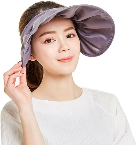 Miniatura 7 de Sombrero de sol de ala ancha ajustable, protección UV, visera de pesca de playa, gorra multifuncional plegable