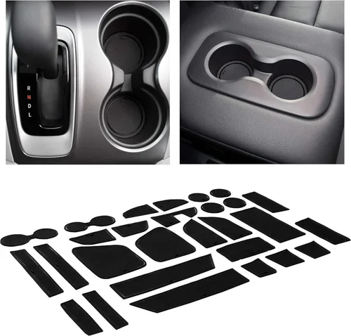 Miniatura 22 de CupHolderHero Compatible con accesorios Honda CR-V 2017-2022 – Insertos de portavasos antipolvo antideslizantes personalizados de alta calidad, Rojo