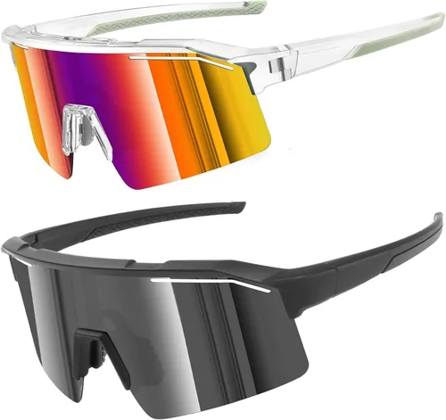 Miniatura 21 de Gafas de sol deportivas para hombres y mujeres irrompibles con protección UV400, gafas de béisbol para correr, ciclismo