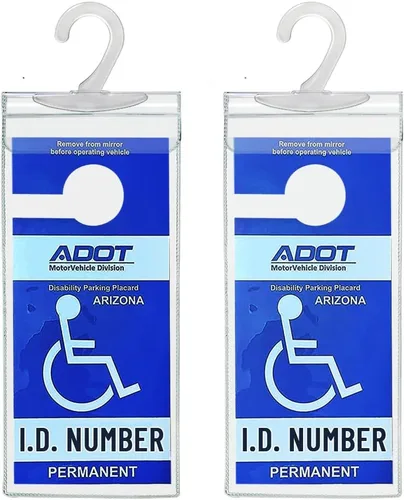 Porta Placas para Discapacitados para Auto, Juego de 2 Porta Placas Ultra Transparentes de Tamaño Pequeño, Porta Placas para Estacionamiento de