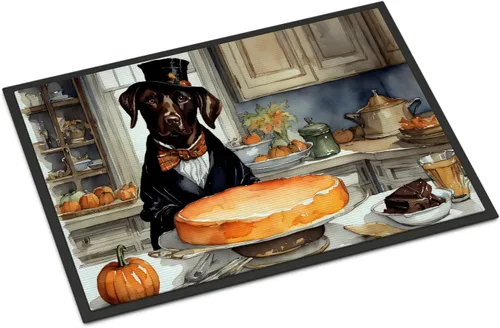 Miniatura 24 de Caroline's Treasures DAC1720MAT Affenpinscher - Tapete de otoño para cocina, con calabazas, 18 x 27 pulgadas, tapete para puerta delantera