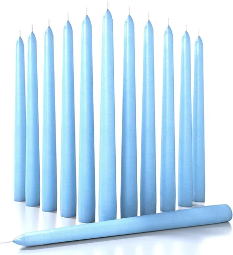 Miniatura 9 de CANDWAX Paquete de 12 velas cónicas rojas – Velas rectas sin goteo de combustión lenta sin perfume de 12 pulgadas – Ideal para mesa de comedor – Rojo