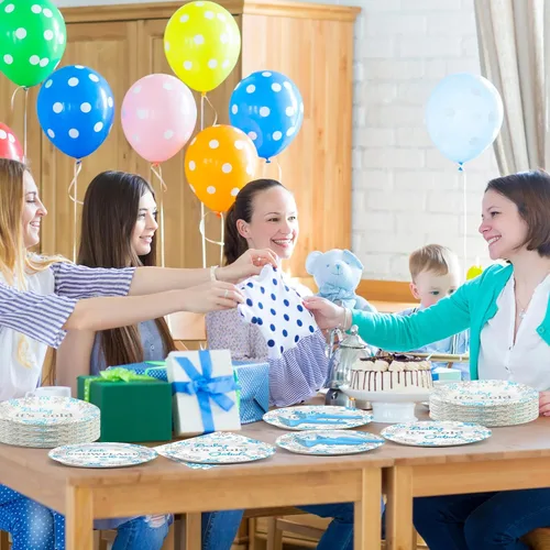 Miniatura 9 de 96 piezas Un pequeño copo de nieve está en camino Decoraciones de fiesta de baby shower Copo de nieve bebé hace frío afuera Platos de baby shower