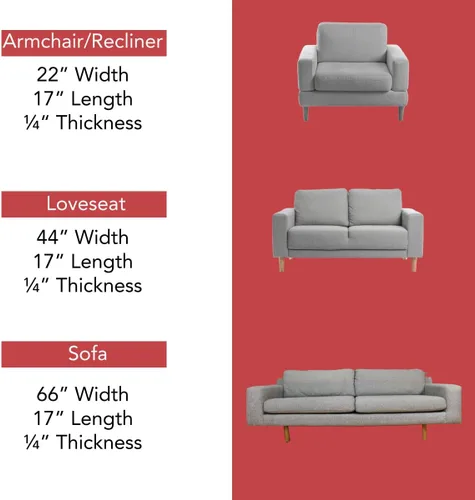 Miniatura 6 de LAMINET Deluxe Ajustable Salvador de Asientos Hundidos de Muebles - Sillón/Reclinable - 17" L x 22" A