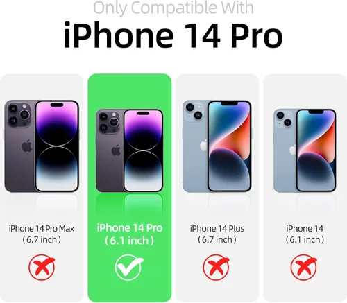 Miniatura 7 de Funda para iPhone 14 Pro, funda de silicona líquida, forro de microfibra suave antiarañazos, [protección de cuerpo completo de grado militar], funda