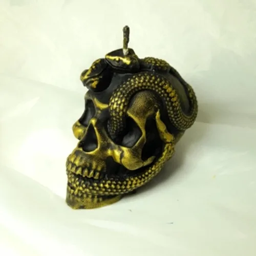 Miniatura 5 de Molde de jabón de vela de silicona con calavera de serpiente, moldes de caramelo de chocolate, moldes de arcilla de resina de yeso