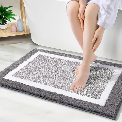 Miniatura 93 de OLANLY Alfombras de baño 24x16, tapete de baño de microfibra extra suave y absorbente, antideslizante, lavable a máquina, alfombra de baño esponjosa