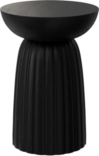 Miniatura 25 de SIMPLIHOME Boyd - Mesa auxiliar redonda de madera de mango maciza de 13 pulgadas de ancho x 18 pulgadas de alto, mesa de noche contemporánea hecha a