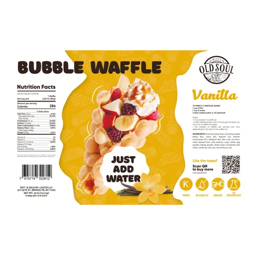 Miniatura 3 de ALDKitchen Bubble Waffle Mix Sin soja Sin nueces Mezcla de masa para gofres de huevo (vainilla, 30 libras)