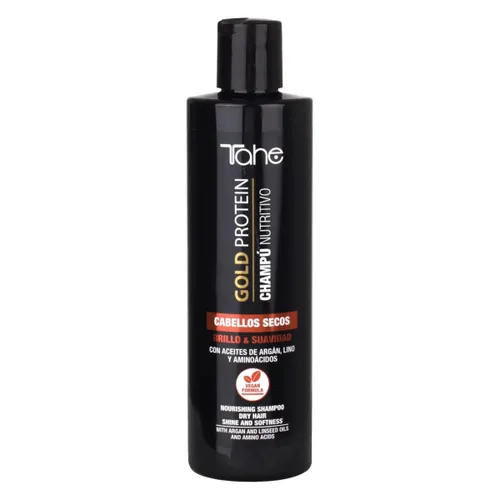 Tahe Gold Protein For Dry Hair Kit Pequeño - Champú 10.1 fl oz, Máscara 13.5 fl oz, Crema Peinado 6.8 fl oz - Nutritiva y Suavidad