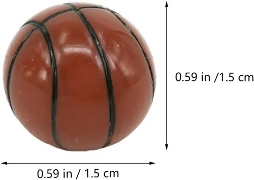 Miniatura 7 de Kisangel Juego de 10 piezas de resina deportiva de fútbol, casa de muñecas de fútbol, mini juego de baloncesto para casa de muñecas, suministros