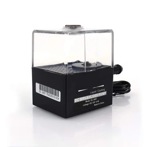 Miniatura 3 de CPU CPU Sc-400T Dc 12V bomba de enfriamiento de agua ultra silenciosa 4W depósito .300L/H para PC CPU sistema de refrigeración líquida