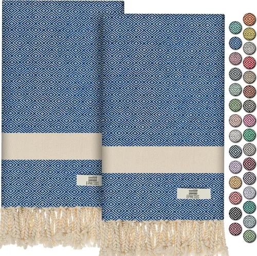 Miniatura 37 de EPHESUS TOWELS Toallas de Mano - Juego de 2 18" x 30" - Toalla de Mano Turca Decorativa para Baño, Cocina, Invitados, Cara, Cabello, Té, Paño