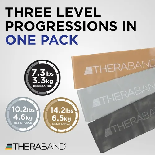 Miniatura 4 de THERABAND Bandas de resistencia profesional resistentes duraderas para ejercicios de fuerza y flexibilidad, pilates, yoga, estiramiento y terapia