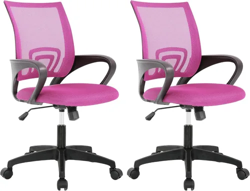 Miniatura 13 de Meet perfect Silla de oficina con respaldo medio, moderna silla ejecutiva de escritorio para computadora, silla giratoria con ruedas, silla