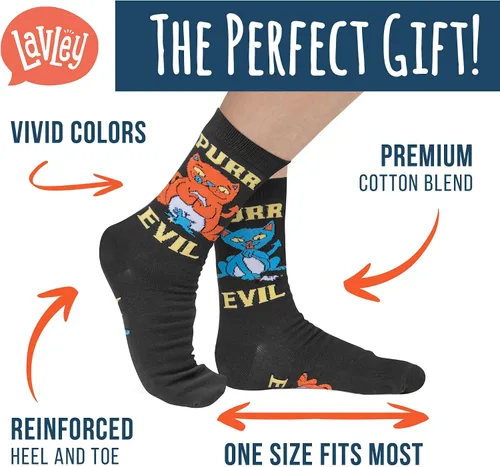 Miniatura 115 de Lavley Calcetines divertidos para adultos, regalos novedosos y rellenos de calcetines para hombres, mujeres y adolescentes, talla única