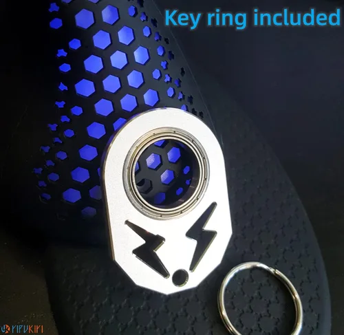 Miniatura 7 de YIPUKIYI Llavero Giratorio Anillo de Dedo Llave Cadena Giratorio Anillo de Dedo Tipo Juguete para Hombres, Mujeres y Niños (Negro)