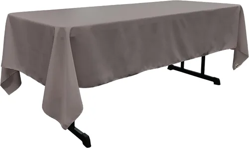 Miniatura 172 de LA Linen Mantel rectangular lavable de popelín de poliéster, resistente a las manchas y a las arrugas, cubierta de mesa 60x84, mantel de tela