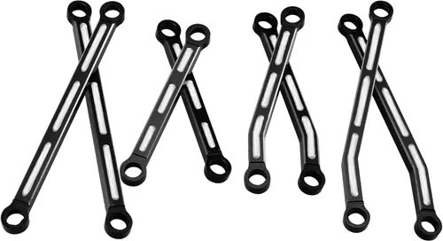 Miniatura 2 de ShareGoo - Juego de eslabones de aleación de aluminio de alta liquidación de chasis compatibles con Traxxas TRX4M 1/18 RC Crawler piezas de Negro