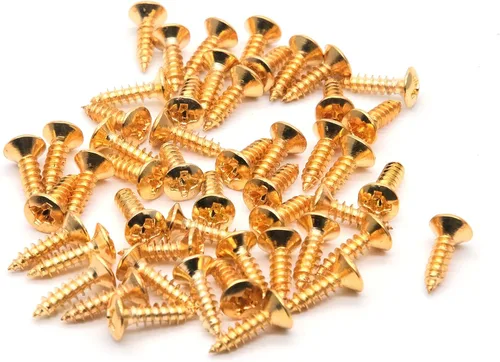Miniatura 6 de Paquete de 50 tornillos de 3 mm para guardabarros de guitarra eléctrica y bajo, para Fender Strat ST, Tele TL, Stratocaster, Telecaster, Gibson LP