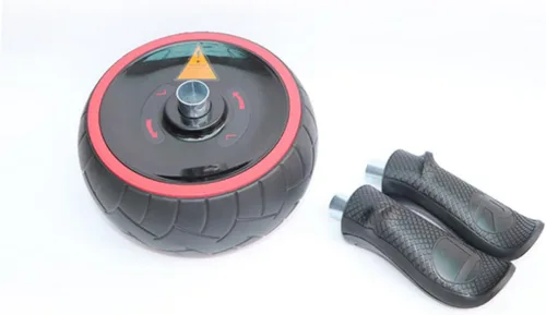 Miniatura 5 de Rueda de rodillo de goma para abdominales con alfombrilla gruesa para entrenamiento muscular silencioso y abdominal, dispositivo de fitness