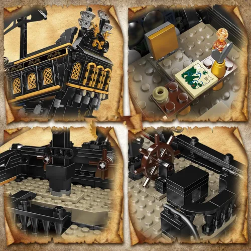 Miniatura 3 de JMBricklayer Juego de construcción de modelo de barco pirata, kits de juguetes misteriosos de perlas negras, bloques coleccionables, juguete genial