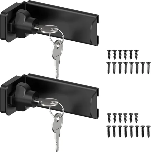 Cerradura de puerta corredera de 90 grados, cerradura de seguridad en ángulo recto de cerrojo, pestillo de puerta apto para granero, jardín, valla,