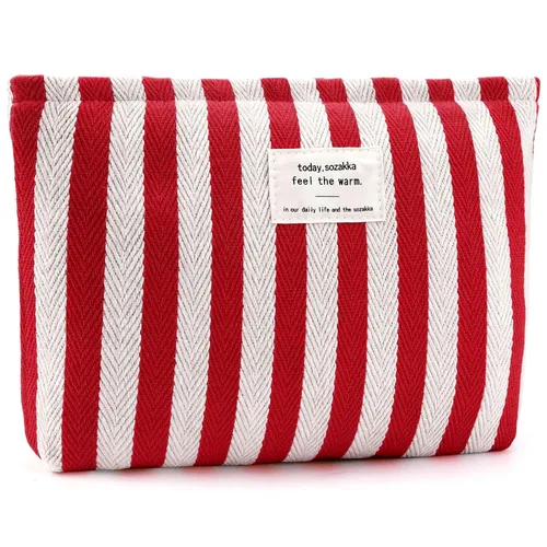 Miniatura 23 de Bolsa de maquillaje de flores para mujer, bonita bolsa de maquillaje para bolso, bolsa de cosméticos con cremallera, bolsa de cosméticos de lona