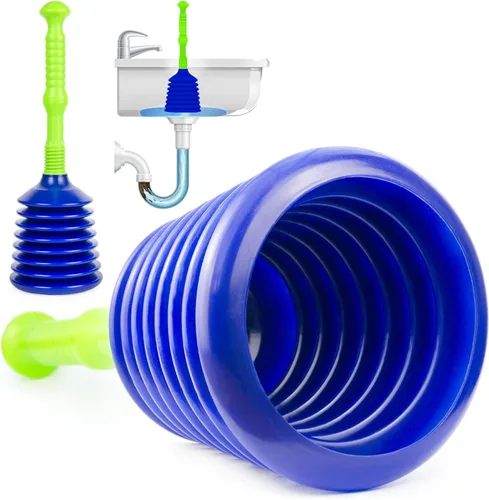 Miniatura 8 de Juego de desatascadores para inodoro y fregadero Luigi's - Azul Azul - Juego de inodoro y lavabo