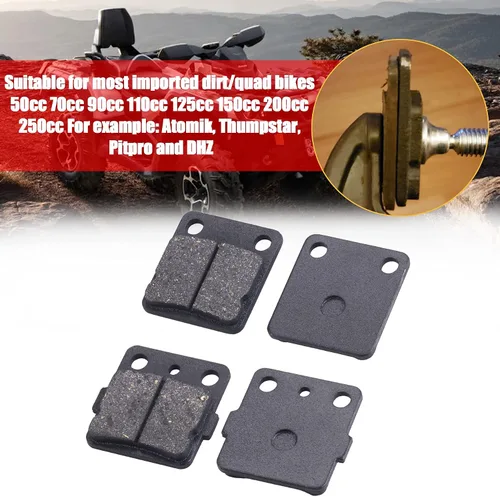 Miniatura 4 de Pastillas de Freno Delanteras/Traseras Compatible con Yamah Wolverine 350 Warrior 350 Blaster 200 Banshee 350 Braking para Raptor 125 YFZ350 YFS200
