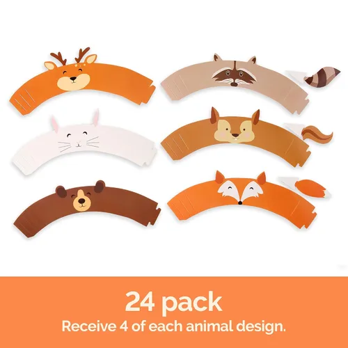Miniatura 2 de Pop Fizz Designs Woodland Baby Shower - Juego de 24 criaturas del bosque para baby showers
