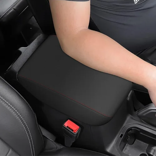 Miniatura 20 de AOMSAZTO Fundas para consola para 2008-2014 Toyota Highlander Fundas para reposabrazos para Toyota Highlander Negro con costuras negras