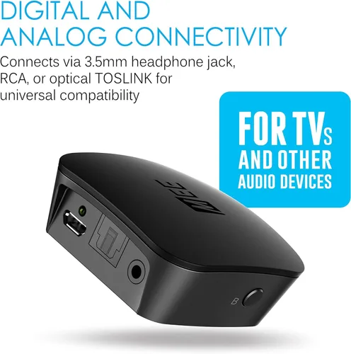 Miniatura 3 de MEE audio Connect - Transmisor de audio Bluetooth para hasta 2 auriculares/altavoces inalámbricos, adaptador de transmisión Bluetooth con AptX