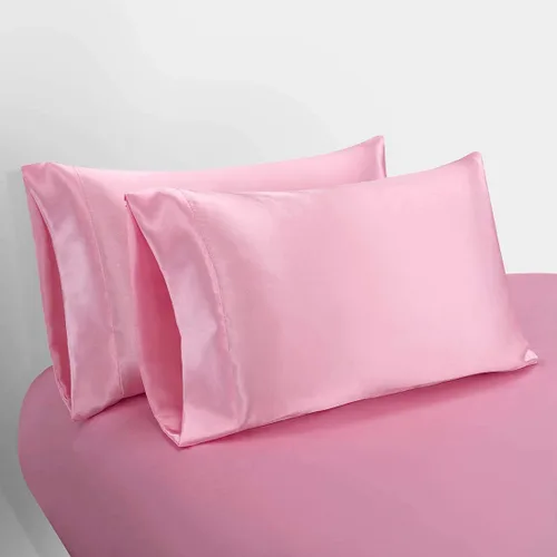 Miniatura 126 de Homiest Juego de sábanas de satén de lujo de 3 piezas con bolsillo profundo, 1 sábana bajera + 1 sábana encimera + 1 funda de almohada