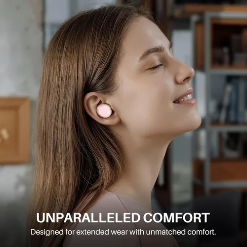 Miniatura 2 de TOZO Auriculares inalámbricos T6, auriculares Bluetooth 5.3, sonido estéreo en el oído, 50 horas de reproducción, estuche de carga inalámbrica, Rosa