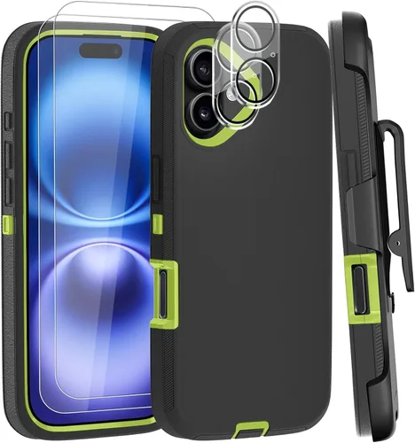 Miniatura 18 de Funda para iPhone 12 Mini con funda de clip para cinturón y 2 protectores de pantalla, funda de protección completa resistente de grado militar a