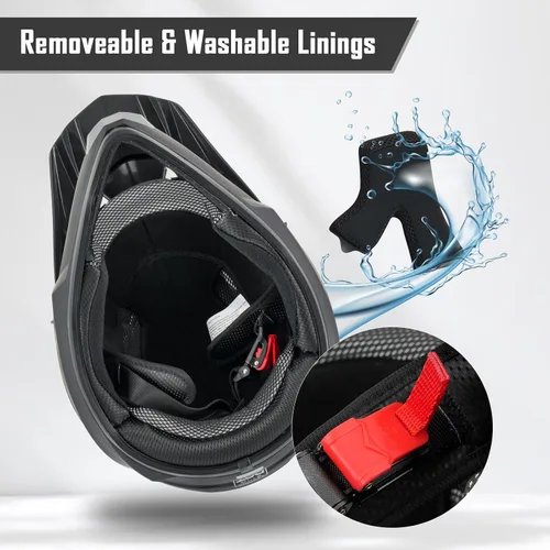 Miniatura 4 de SanQing - Casco de motocross para jóvenes y niños, casco integral para motocicleta de cara completa para bicicleta de tierra ATV cuatrimoto MX
