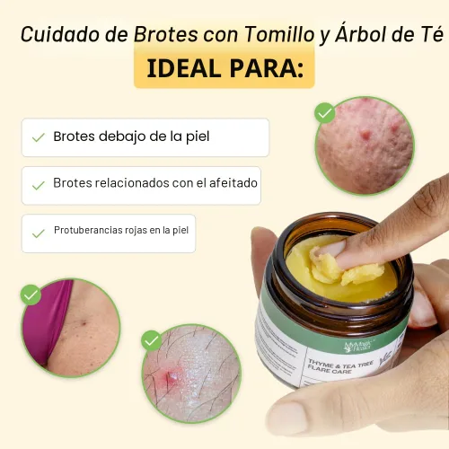 Miniatura 2 de MyMagicHealer Cuidado de Brotes de Tomillo y Árbol de Té Cabello encarnado, protuberancias de afeitar, espinillas ciegas, bartolín, quistes