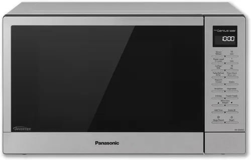 Panasonic NN-SN68KS - Horno microondas compacto con potencia de 1200 W, sensor de cocción, botón de palomitas de maíz, descongelación rápida de 30