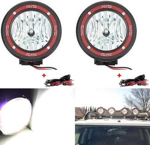 Miniatura 6 de KATUR Lámpara de trabajo de conducción integrada de xenón de 4 pulgadas, 55 W, H3, 6000 K, 4 x 4, todoterreno, rally redondo, antiniebla