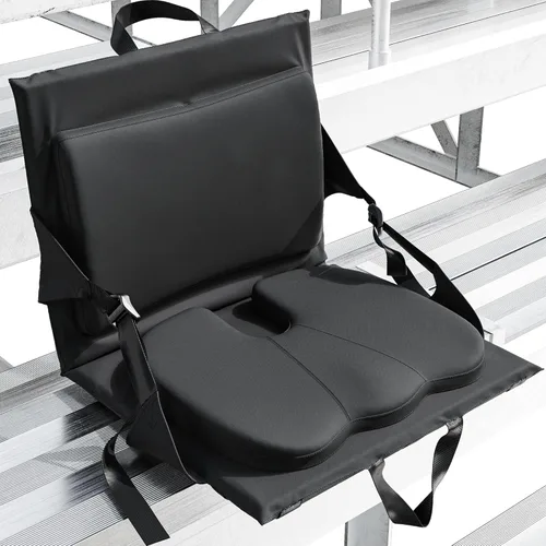 Miniatura 13 de Everlasting Comfort Stadium Seats with Back Support - Adjustable Memory Foam Bleacher Chairs with Back and Cushion, Portable, Easy Folding Stadium