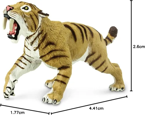 Miniatura 9 de Safari Ltd. Smilodon Figura de tigre dentado de sable de 4 pulgadas, juguete educativo para niños, niñas y niños a partir de 3 años